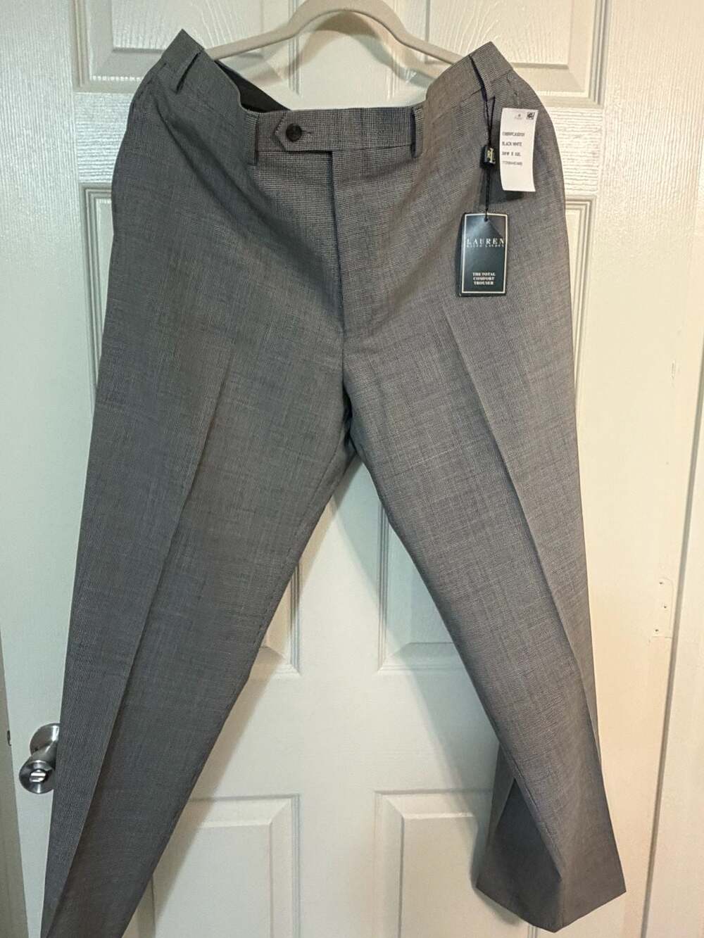 Lauren Ralph Lauren The Total Comfort Trouser Black/White Houndstooth Dress Pant
